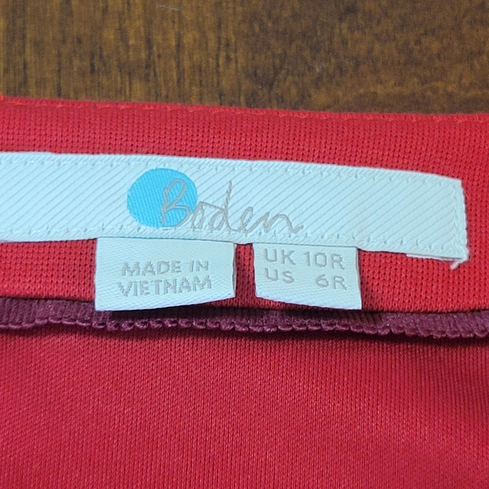 Boden Claudia Dress Size 6 UK 10 Colorblock Pleated Fit and Flare 3/4 Sleeve - Picture 4 of 16